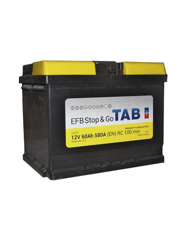 Отзывы аккумуляторов 60 ампер. АКБ таб 60 Ач. Аккумулятор Tab 60 EFB stop&go 212060. Аккумулятор Tab EFB stop go 60. Аккумулятор Tab 60 а/ч EFB.